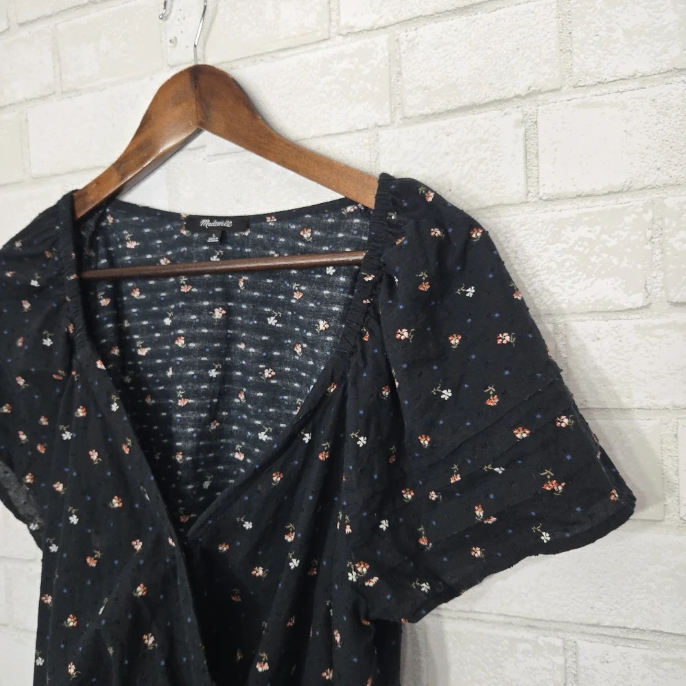 Madewell floral wrap around tie top - Picture 6 of 14